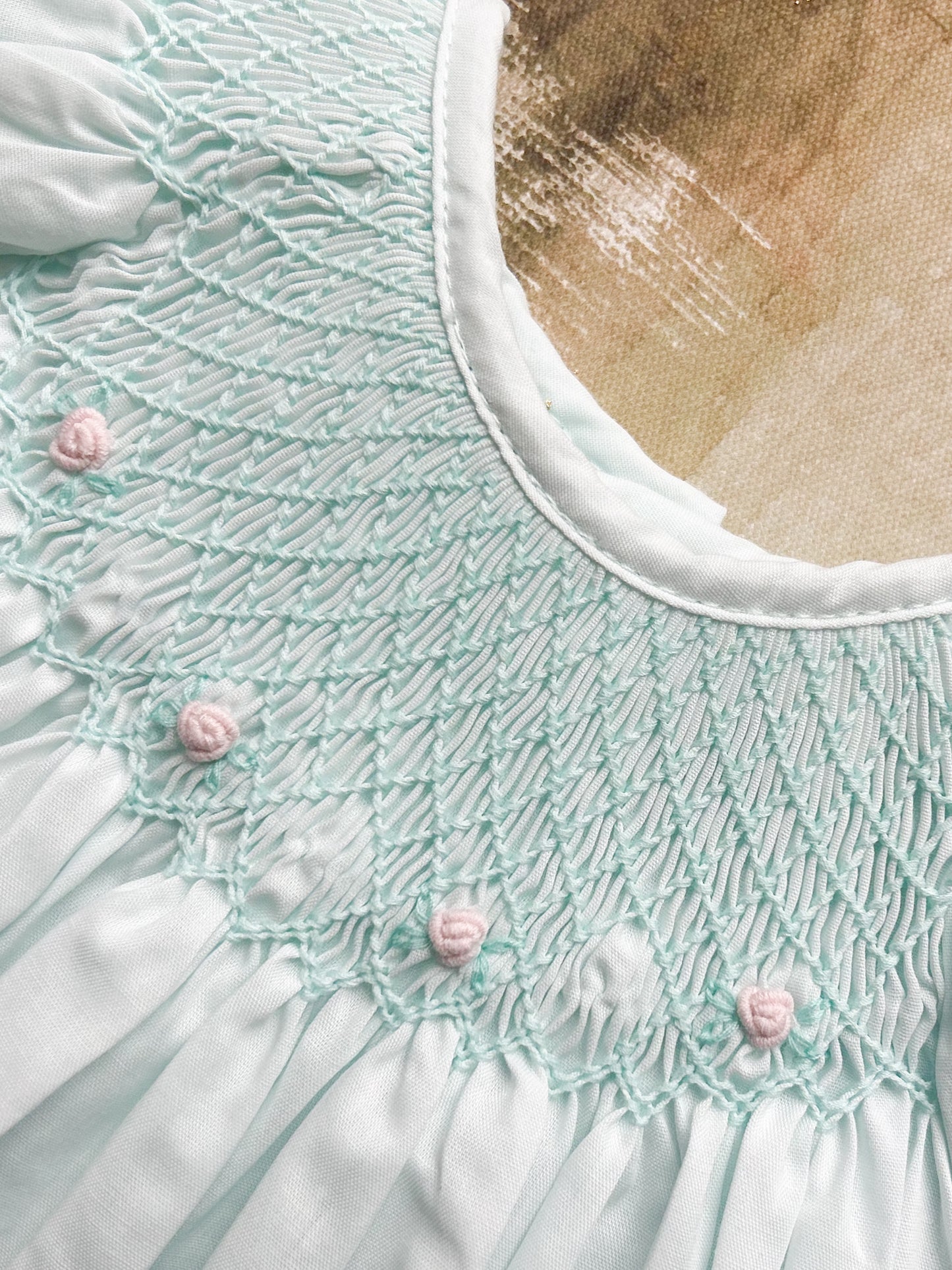 Smocked Dress and Bonnet Set
