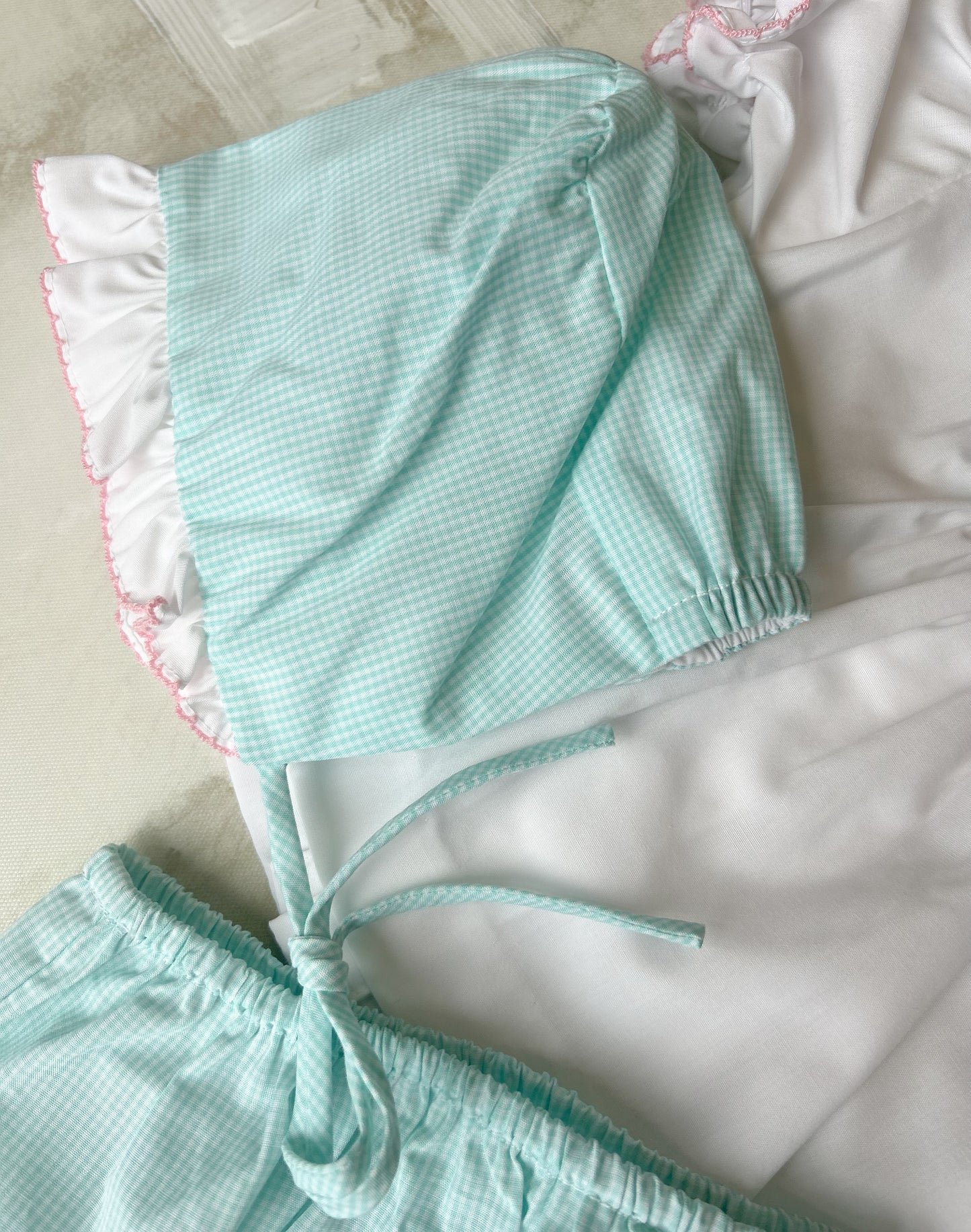 Smocked Bunny and Diaper Set
