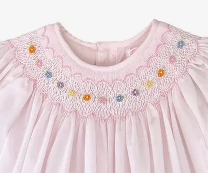 Petite Ami and Zubles Bishop Smocked Dress with Flowers
