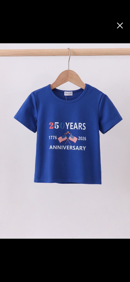 Screen Print “250 Years” 4th of July Tshirt