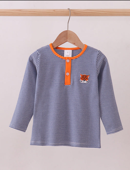 Auburn Stripe Tiger Top