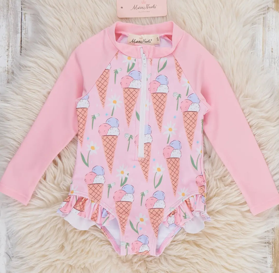 Marie Nicole Ice Cream Cone Zone Rashguard