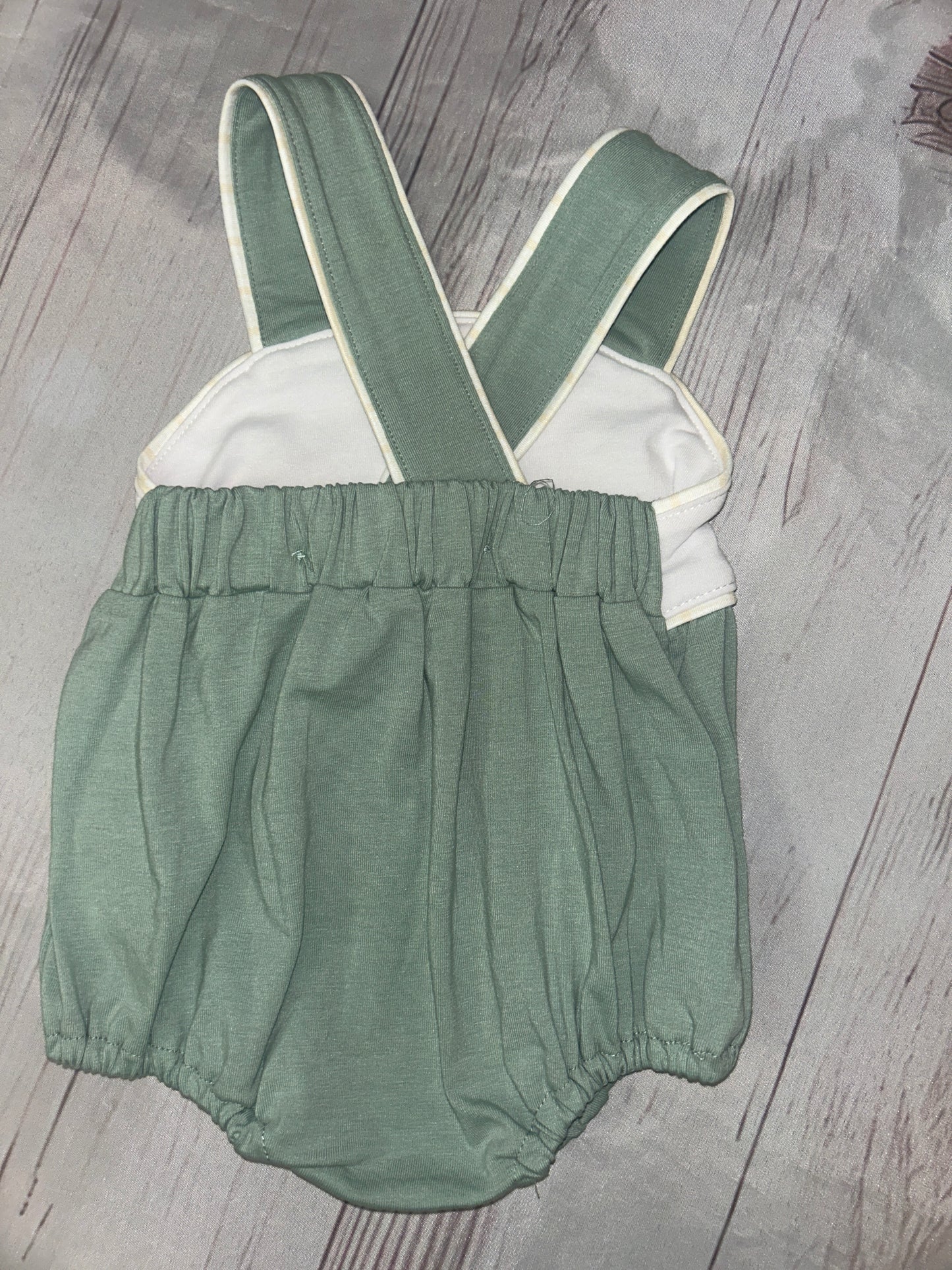 Abby & Evie Stitched 3 Pumpkin Bubble with Criss-Cross back straps