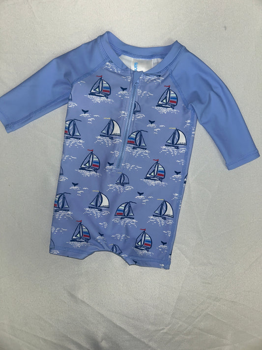 Sail Away RuffleButt Rash Guard