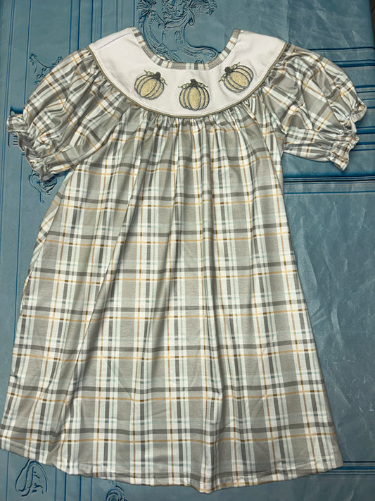Abby & Evie Girls French Knot Pumpkin Dress