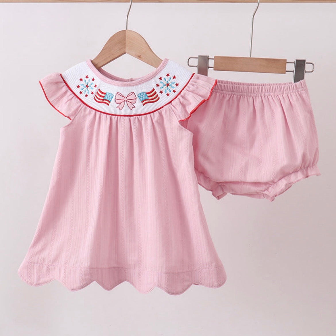 Abby & Evie Pink Fireworks Bloomer Set