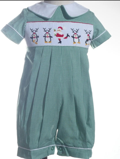 Mom and Me Santa With Friends Hand Smocked JonJon
