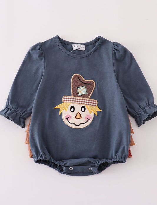 Abby & Evie Girls Ruffle Bottom Scarecrow Bubble