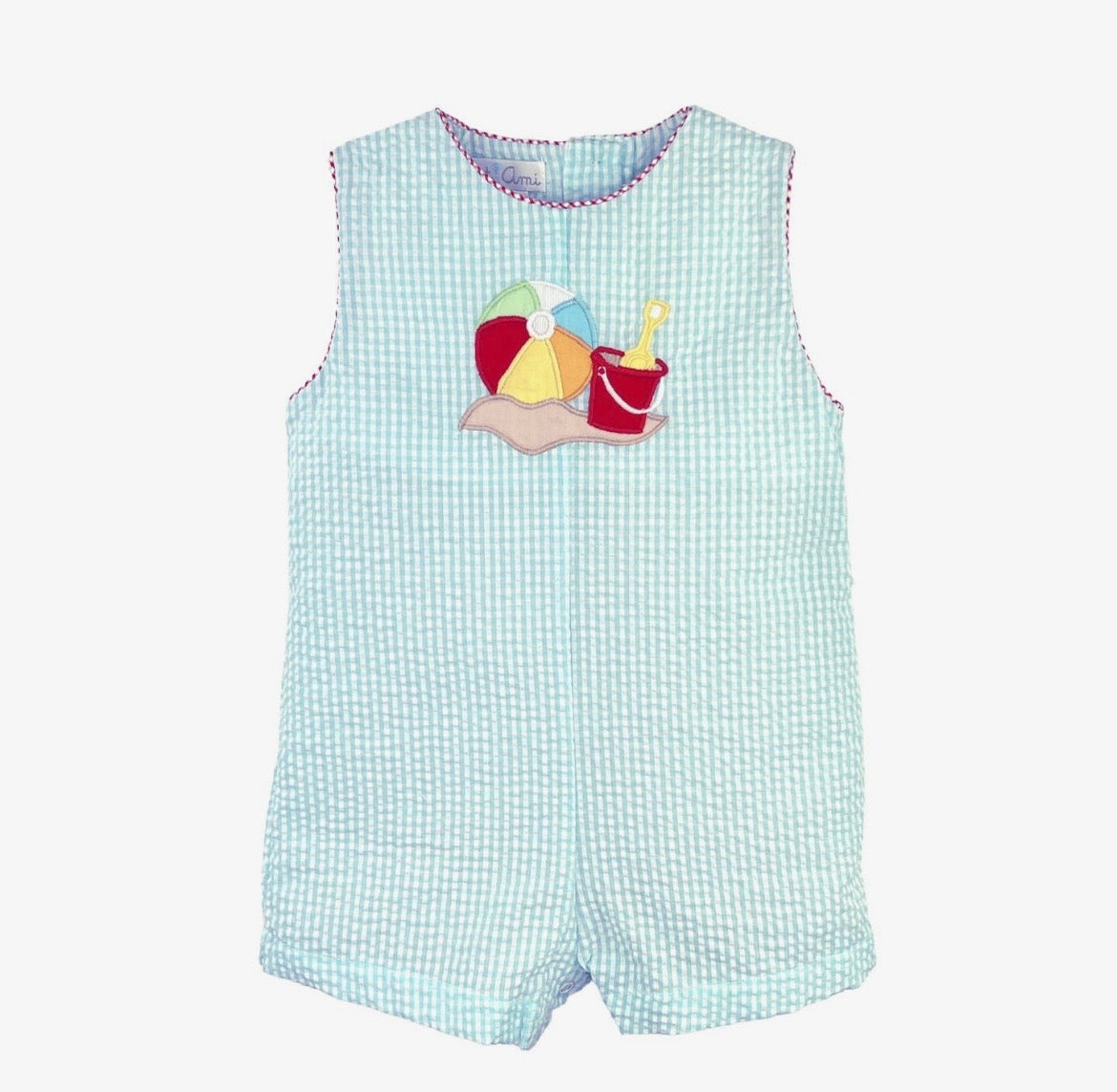 Petit Ami Sunsuit with Beach Appliqué