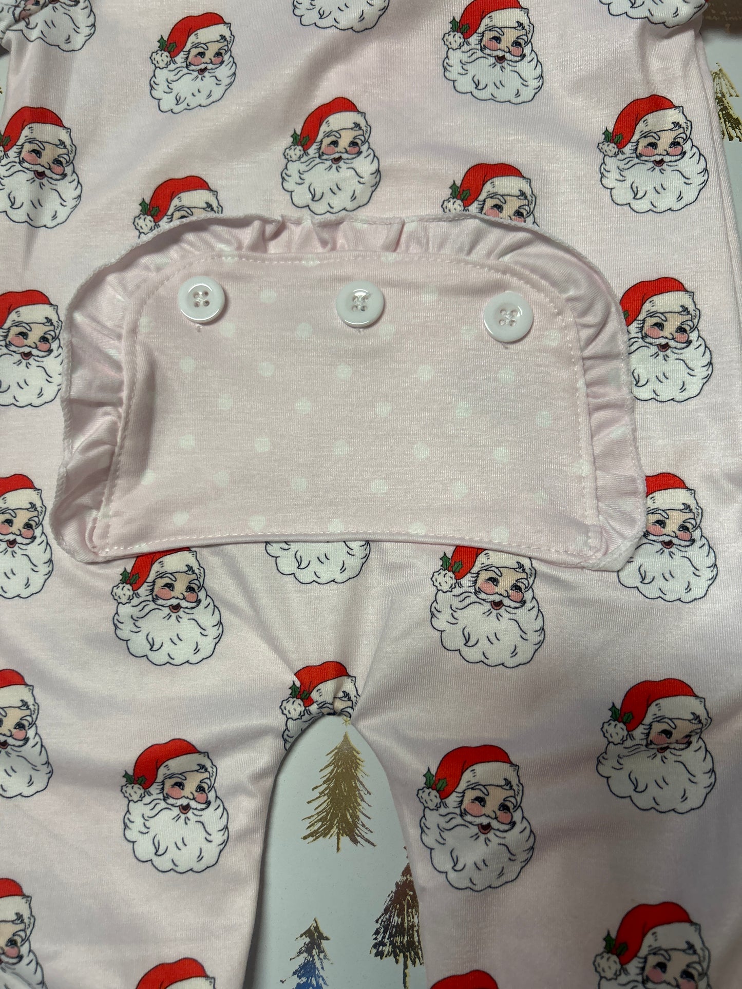 Abby & Evie Pink Santa Onsie