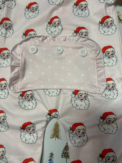 Abby & Evie Pink Santa Onsie