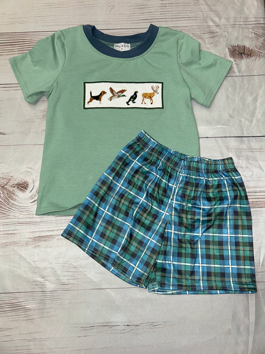 Abby & Evie Hunting Friends 2-piece short set