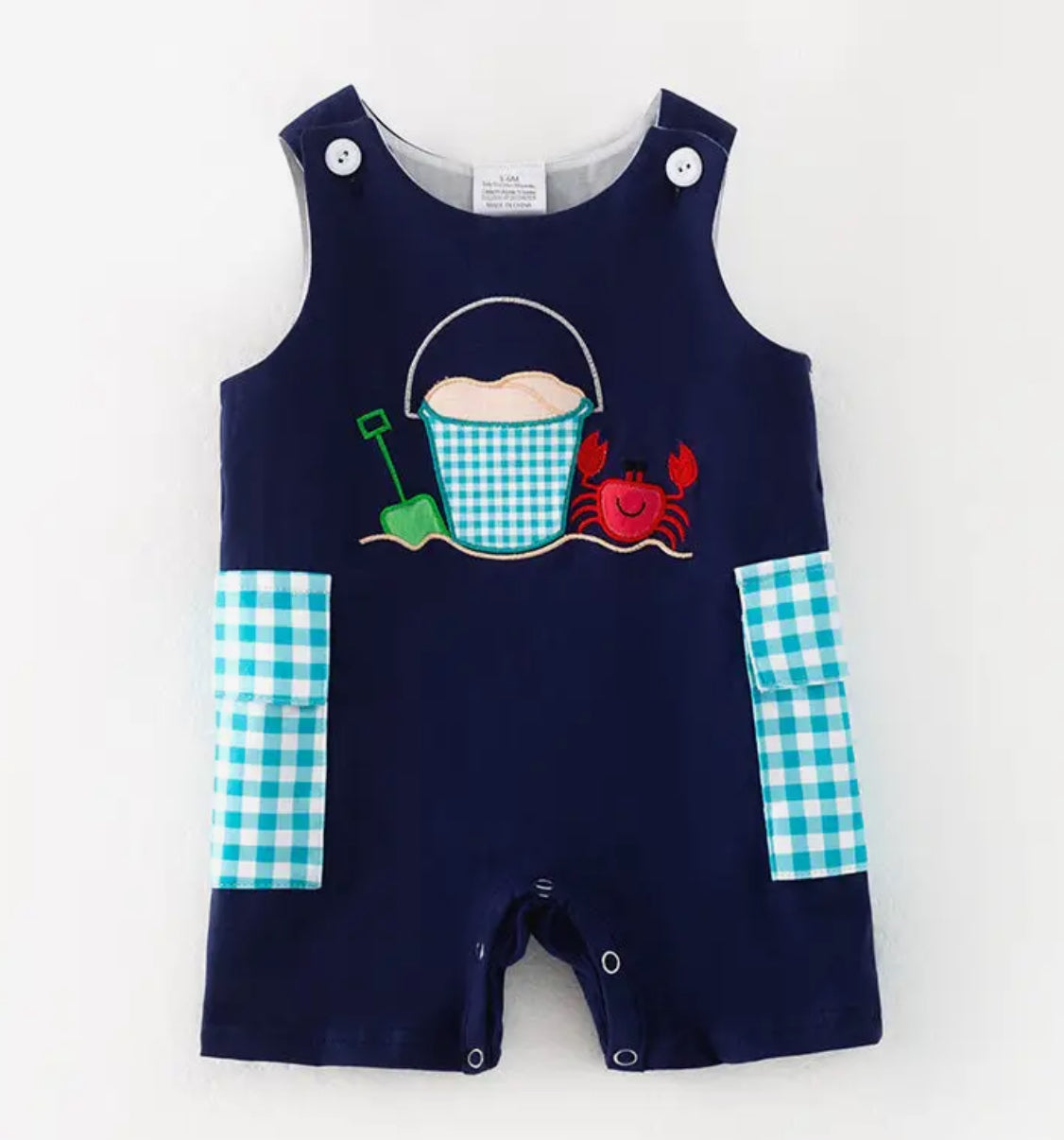 Auraquise Boys Summer Beach Sand Bucket Romper