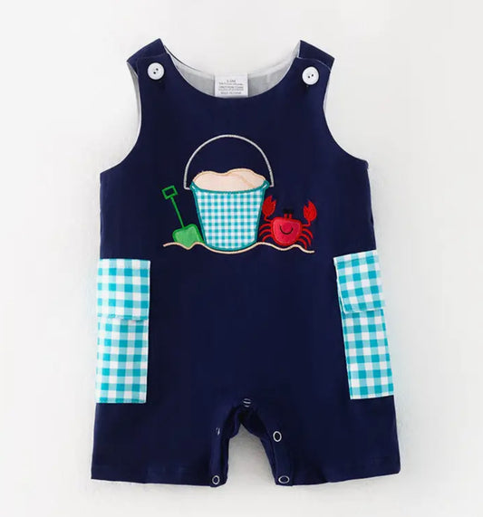 Auraquise Boys Summer Beach Sand Bucket Romper