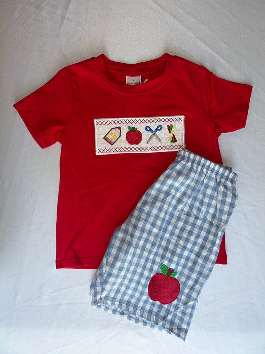 Boys Back to School Shirt + Shorts Set
