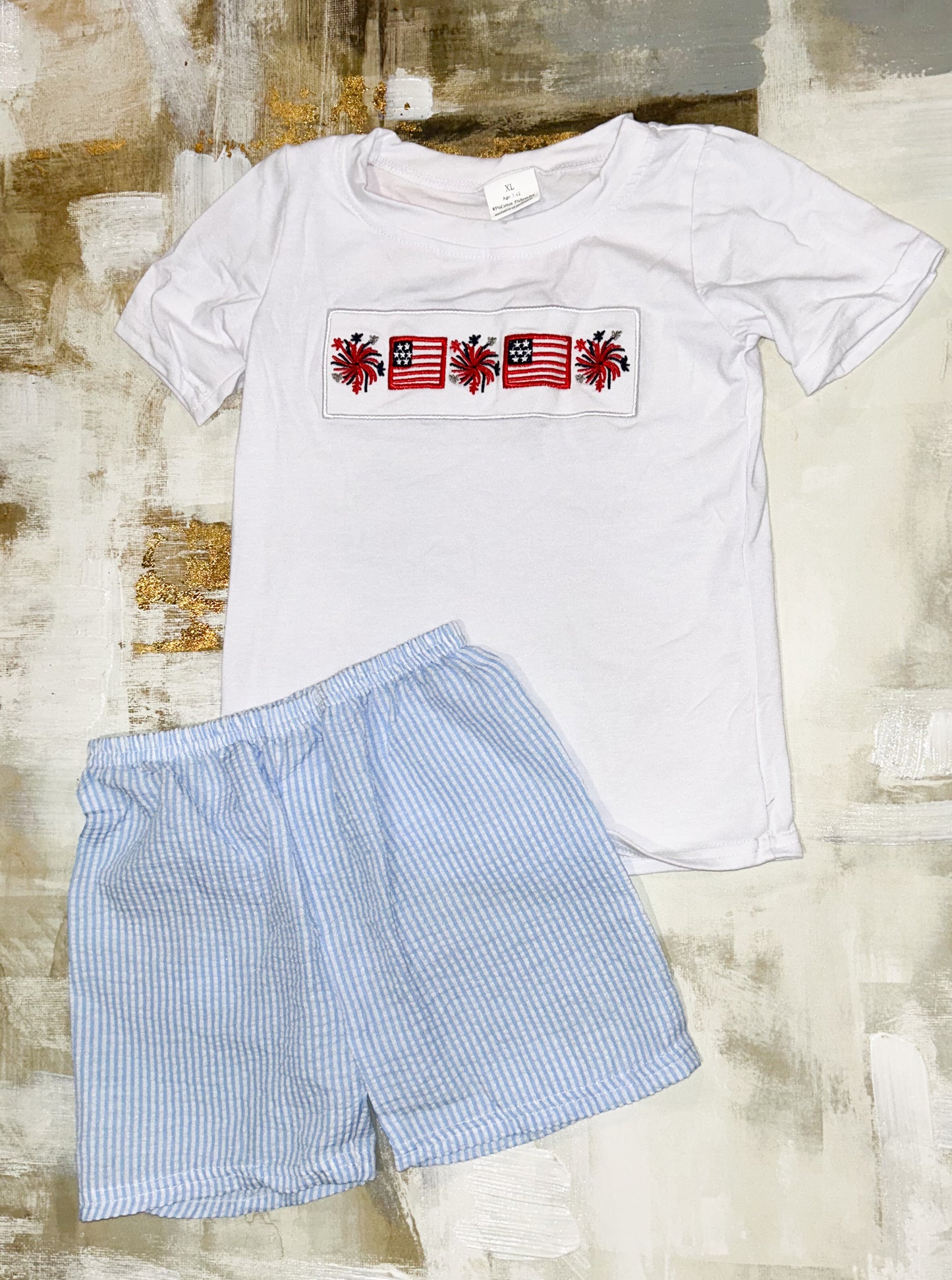 Boys Patriotic Shirt + Short Set