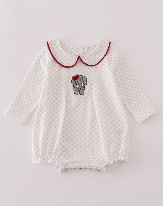 Bama Girls Polka Dot French Knot Elephant Bubble