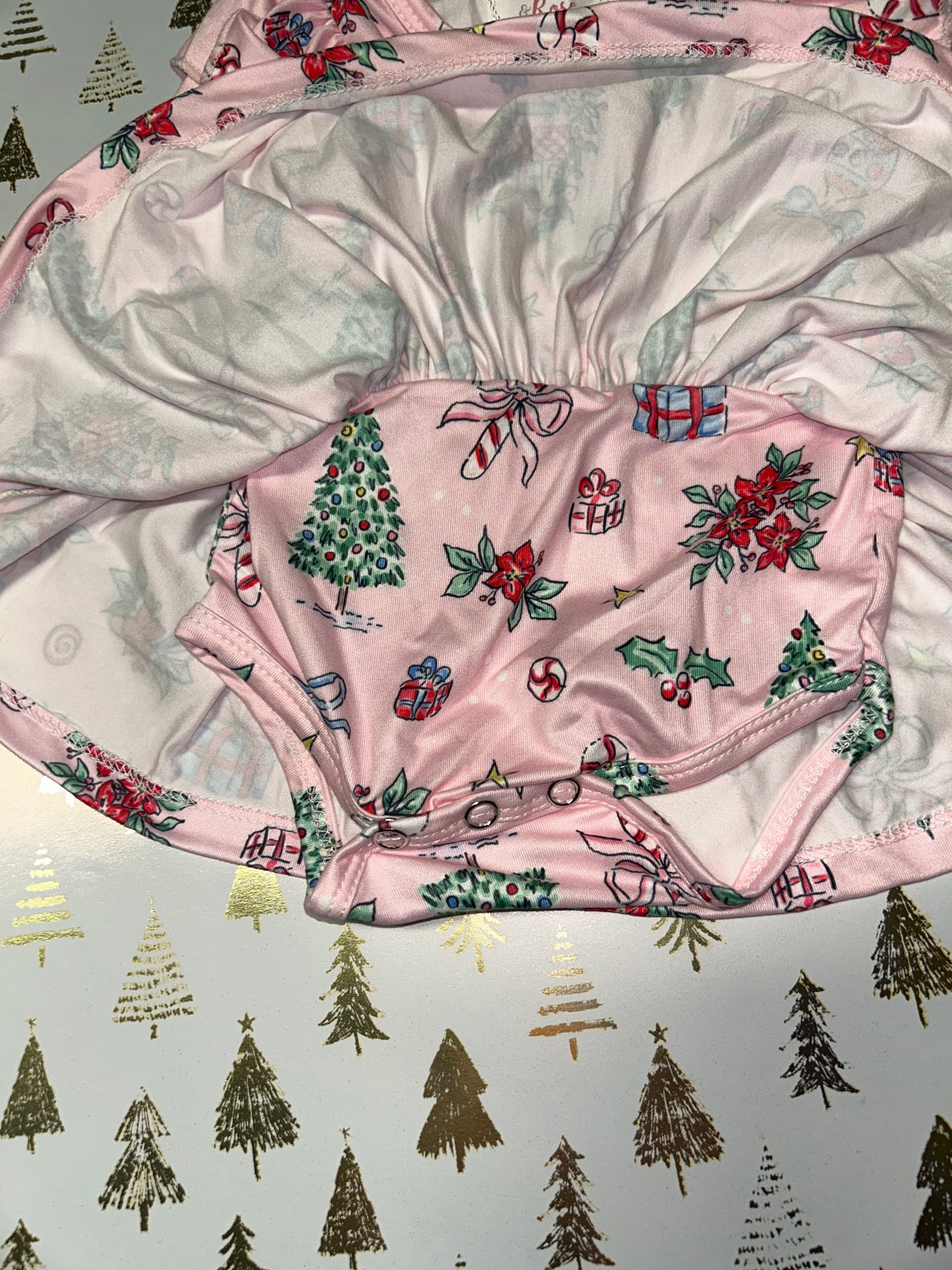 Mila & Rose Pink Christmas Bubble Skirt
