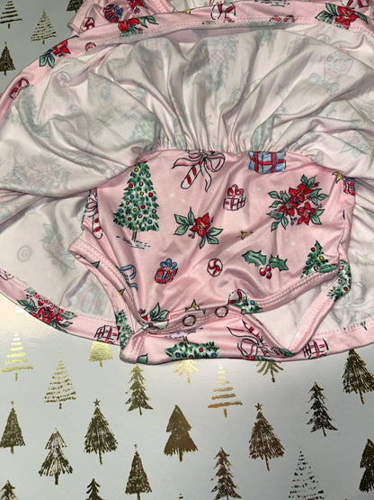Mila & Rose Pink Christmas Bubble Skirt