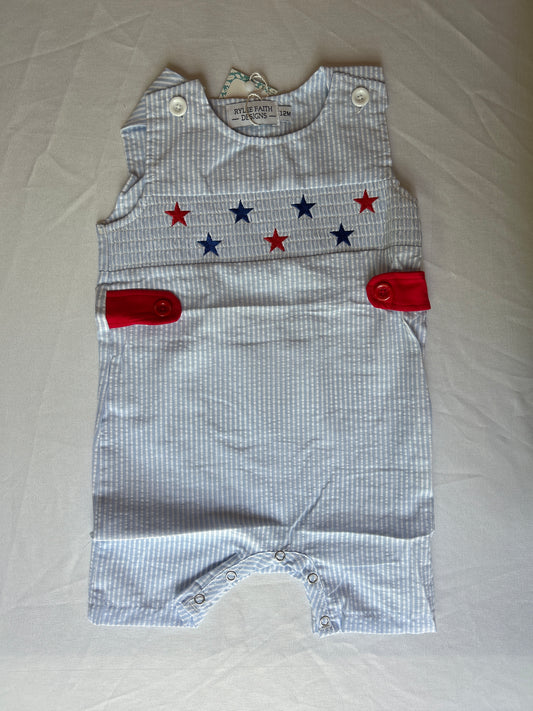Boys Patriotic Stars and Stripes Romper