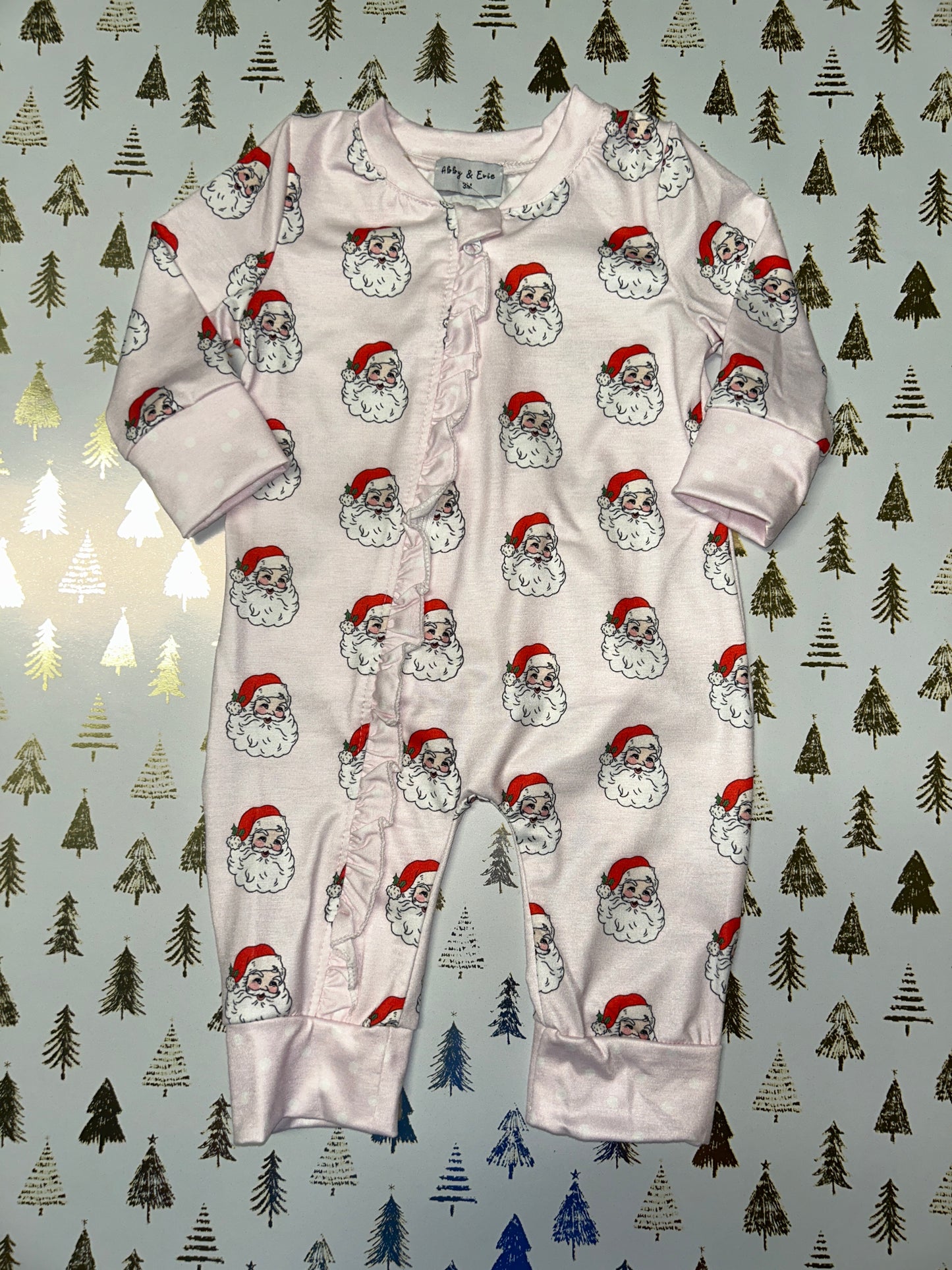 Abby & Evie Pink Santa Onsie
