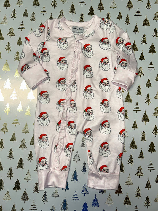 Abby & Evie Pink Santa Onsie