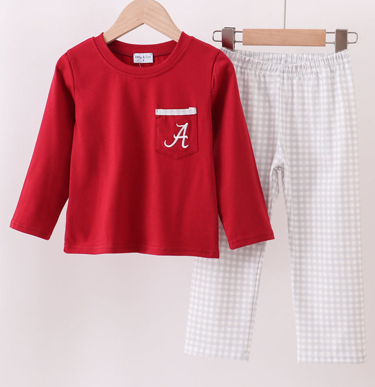 Abby & Evie Scripted A Bama 2 piece boys outfit