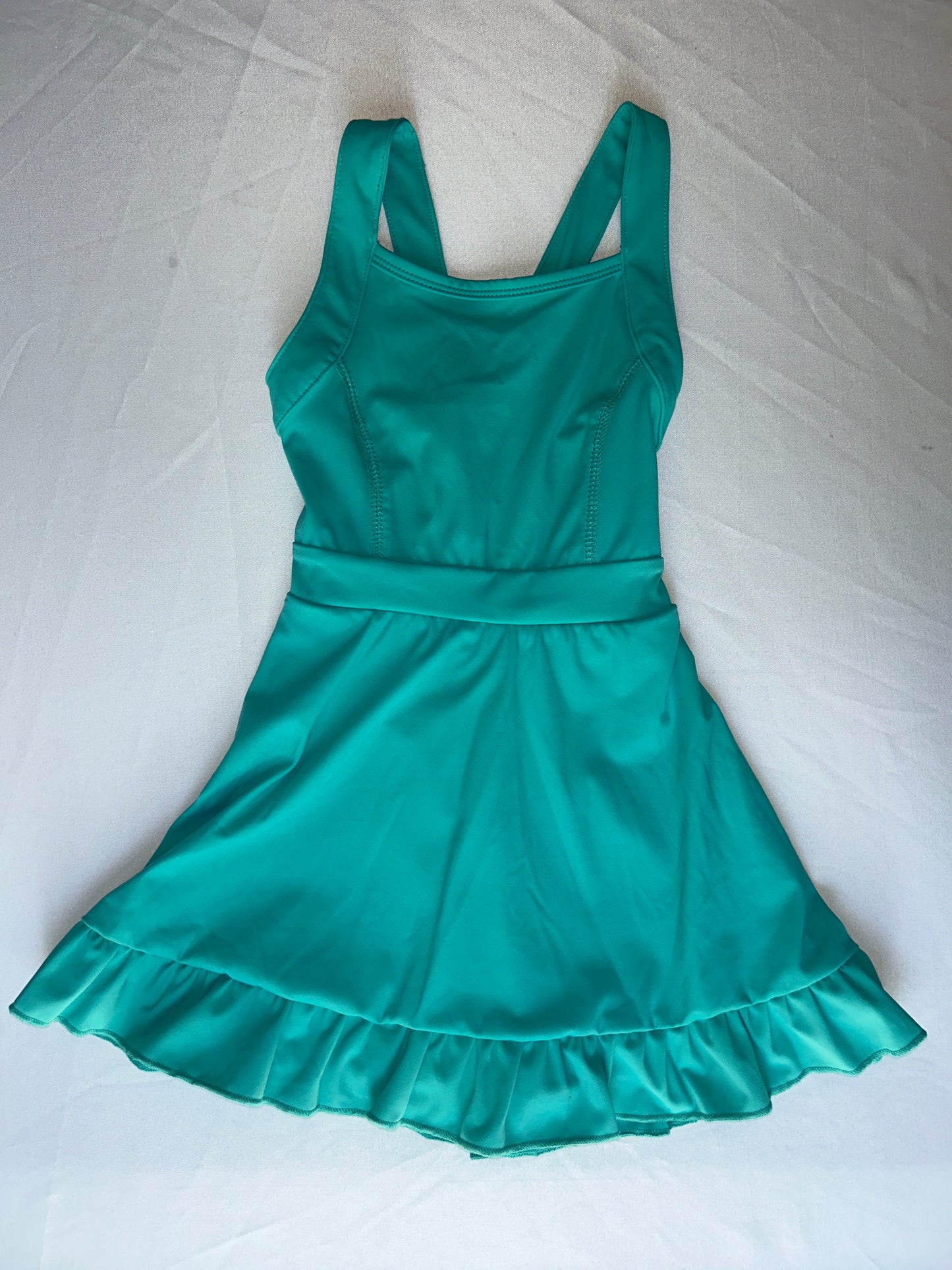 Teal Athletic Ruffle Dress
