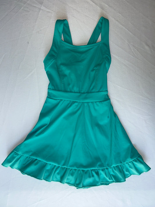 Teal Athletic Ruffle Dress