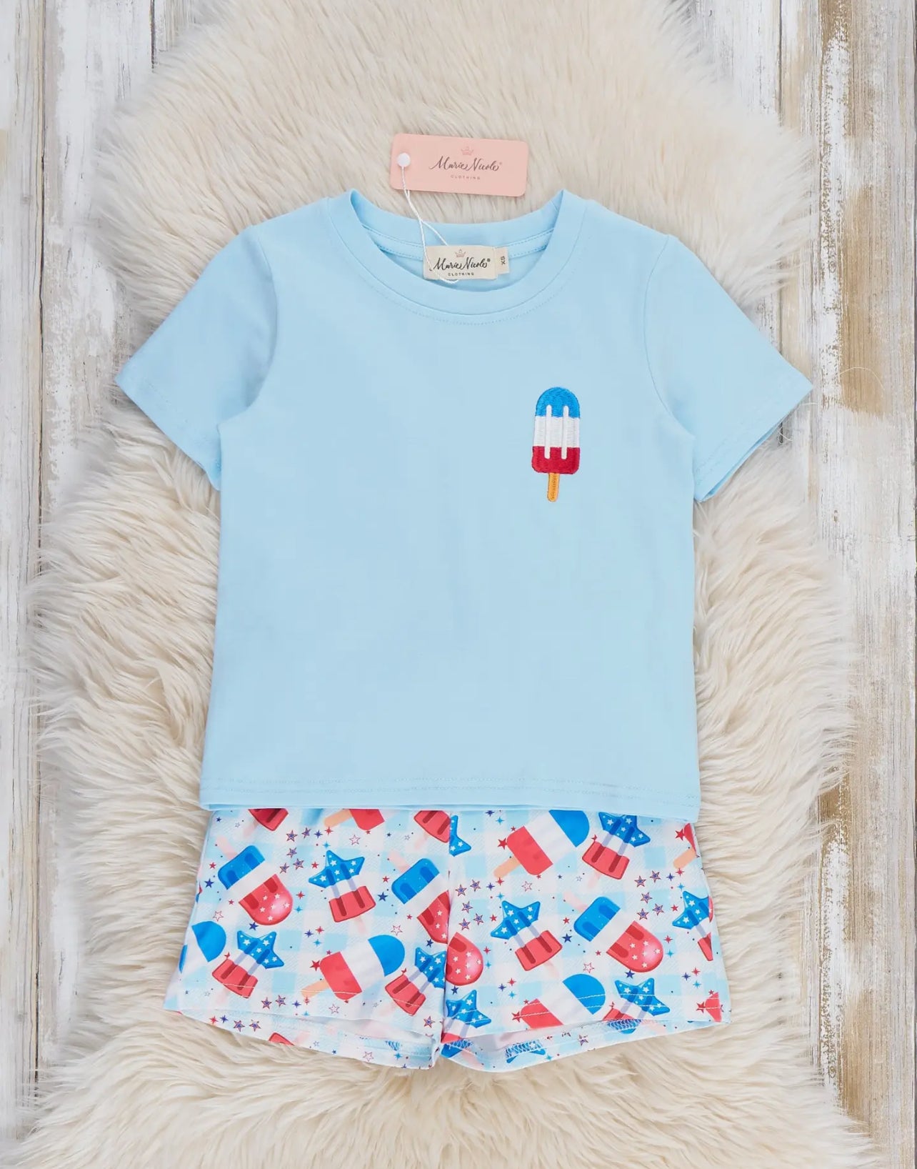 Marie Nicole Boys Popsicle 2pc outfit