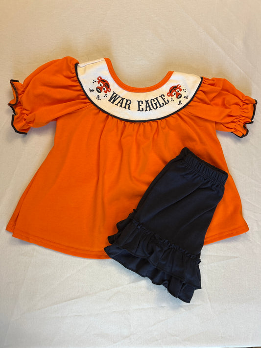 Girls Shirt +Ruffle Short Set