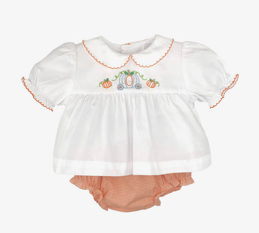 Petit Ami & Zubels Princess Pumpkin Embroidered Diaper Set