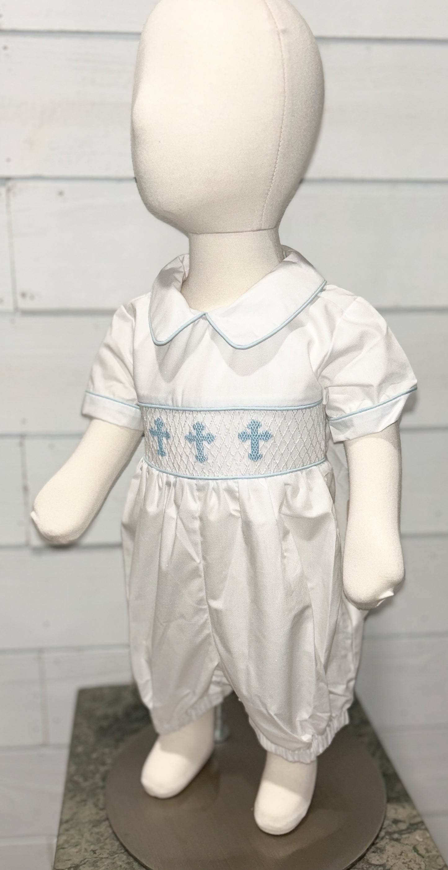 Smocked Cross Boys Long All