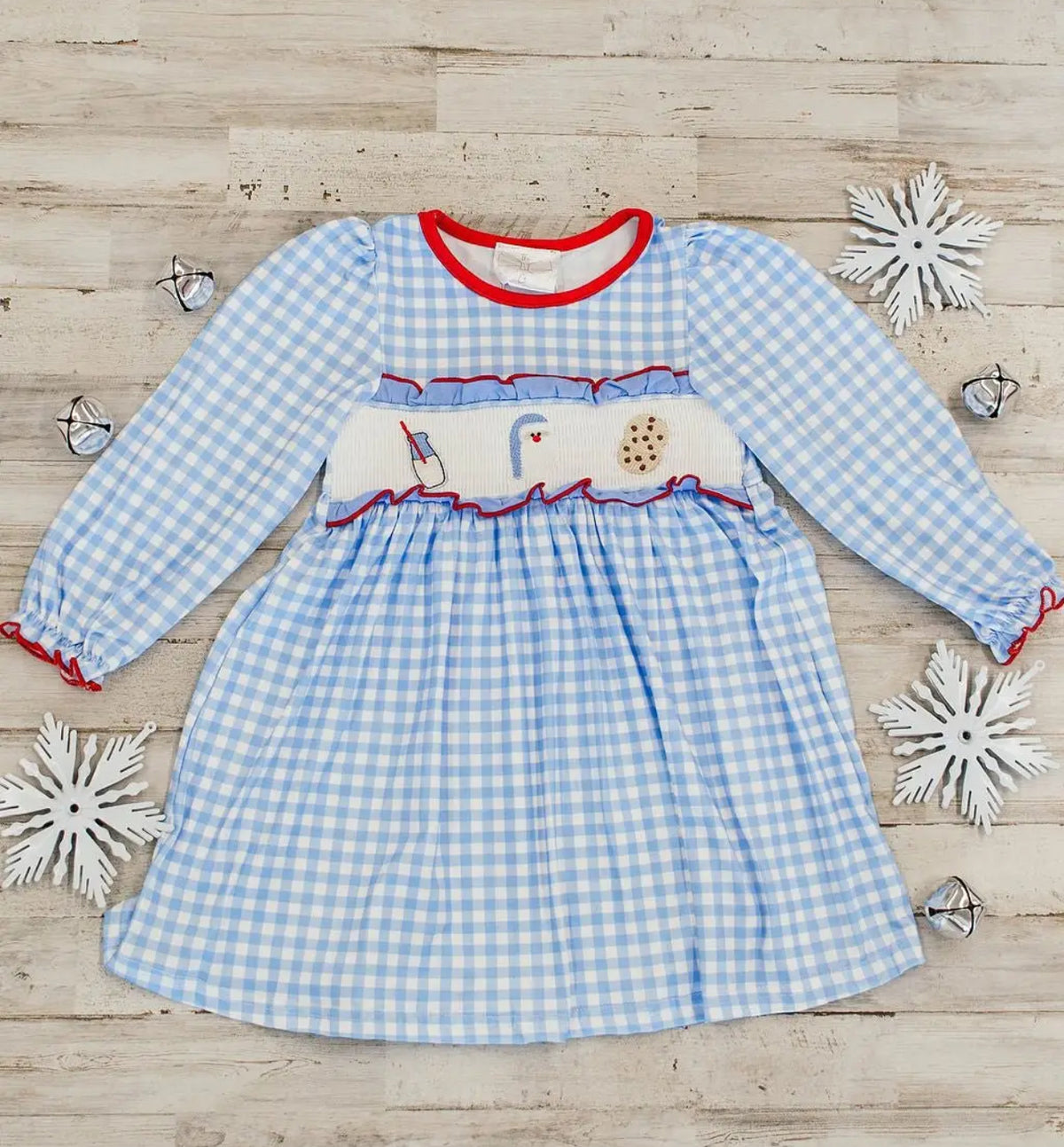 The Bow Co Santa Smocked Dress
