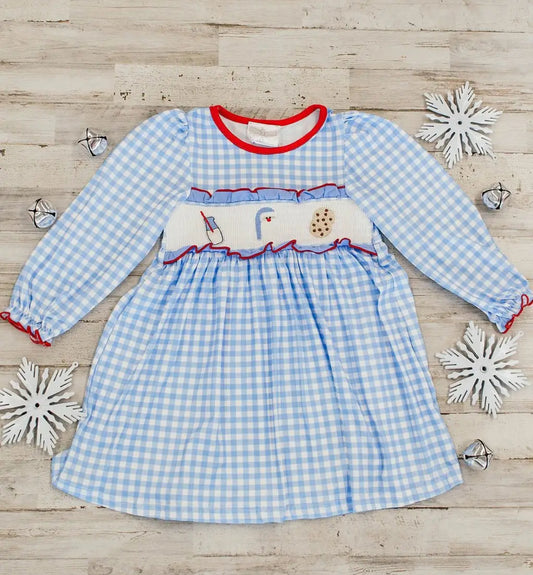 The Bow Co Santa Smocked Dress