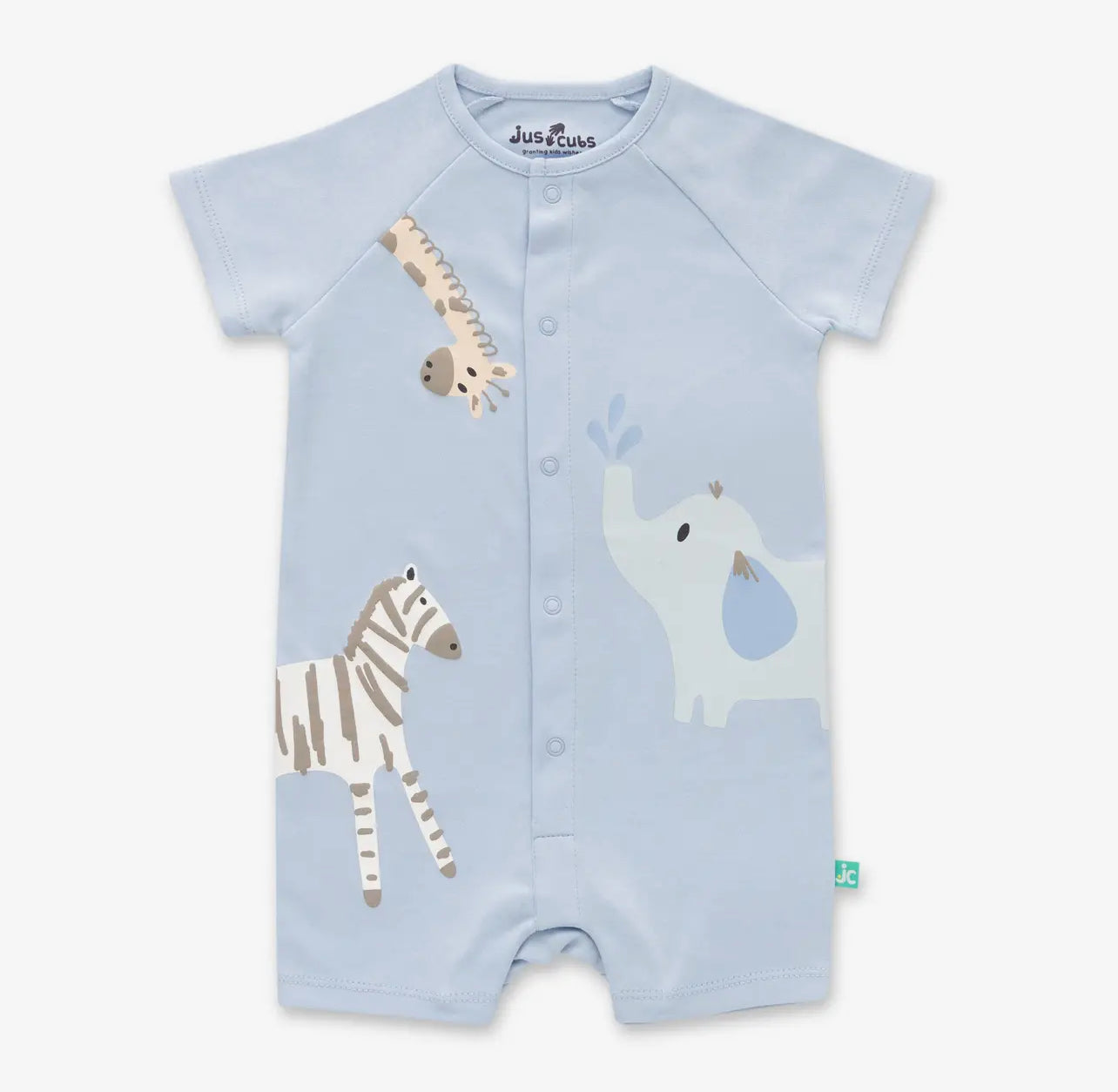 Safari Friends Blue Romper