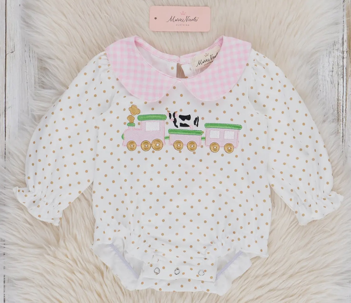 Pink Farmyard Express Ruffle Bubble