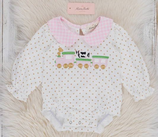 Pink Farmyard Express Ruffle Bubble