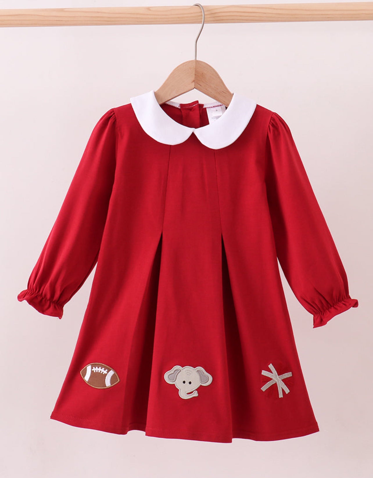Celebrate Your Everyday Girls Red Alabama Appliqué Dress