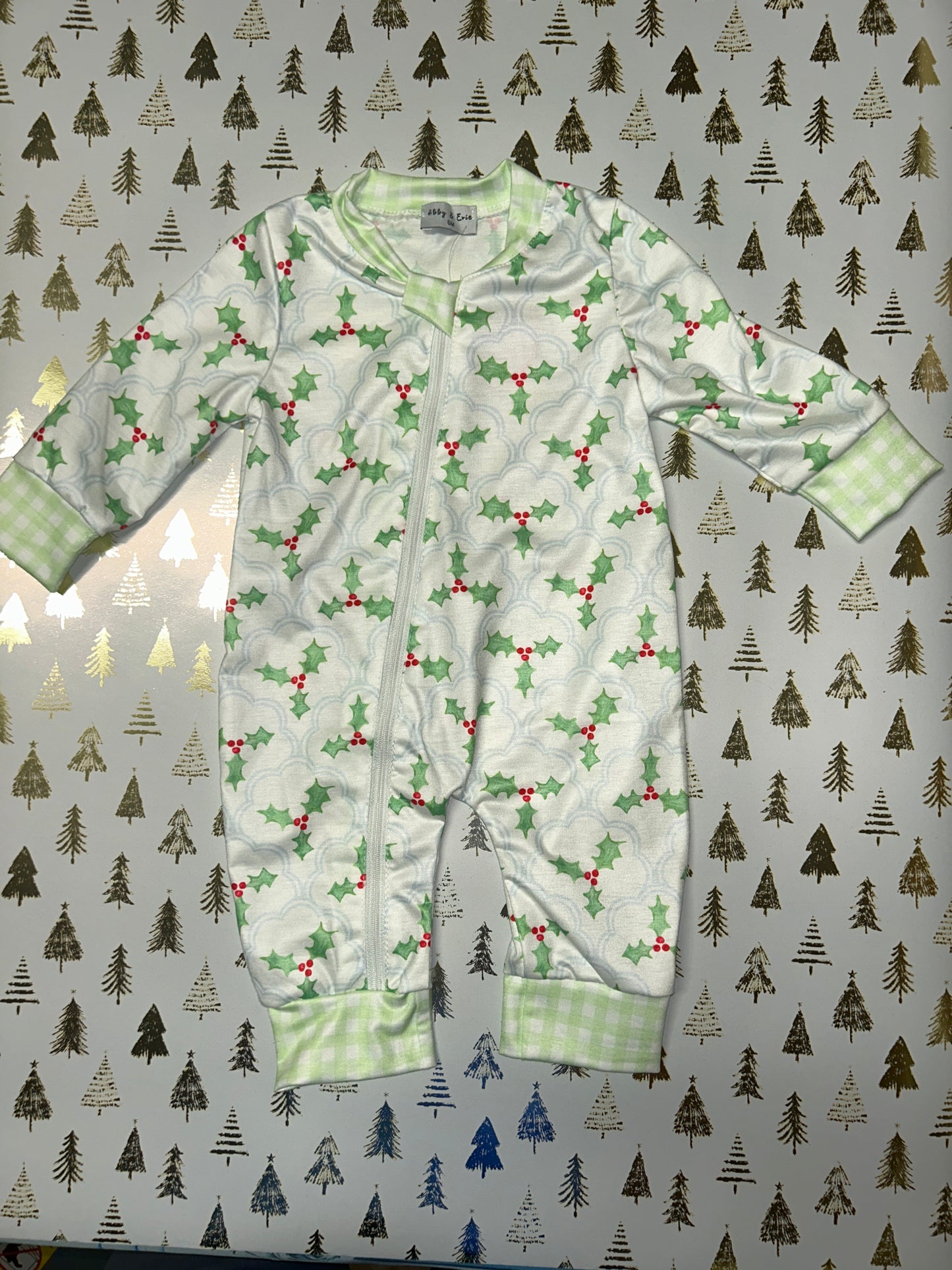 Abby & Evie HOLLY Jolly Onesie