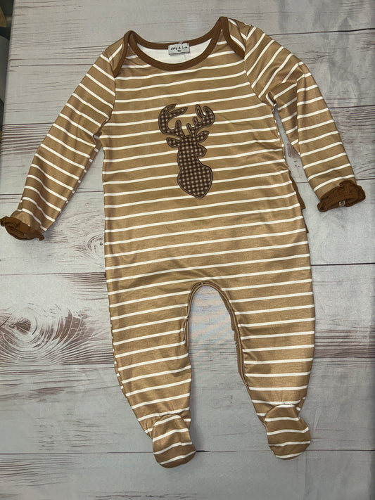 Abby & Evie Girls Deer Rufflebutt Onsie