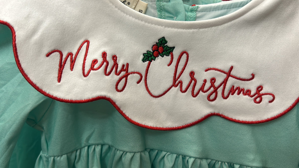 Marie Nicole Girls Script Merry Christmas 2pc Pants Outfit