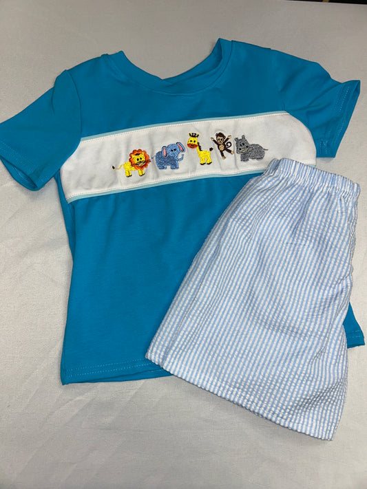 Boys Zoo Shirt + Shorts Set