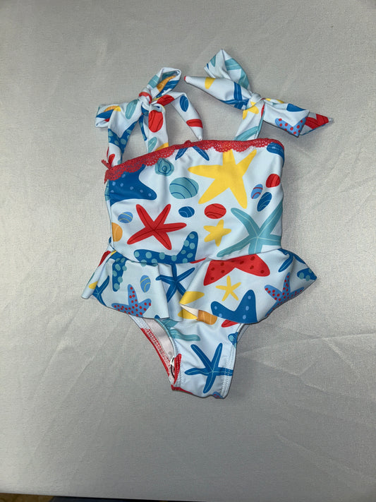 Girls Starfish + Seashells Swimsuit