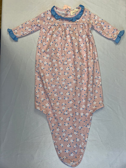 Blushing Blooms Ruffle Knot Gown