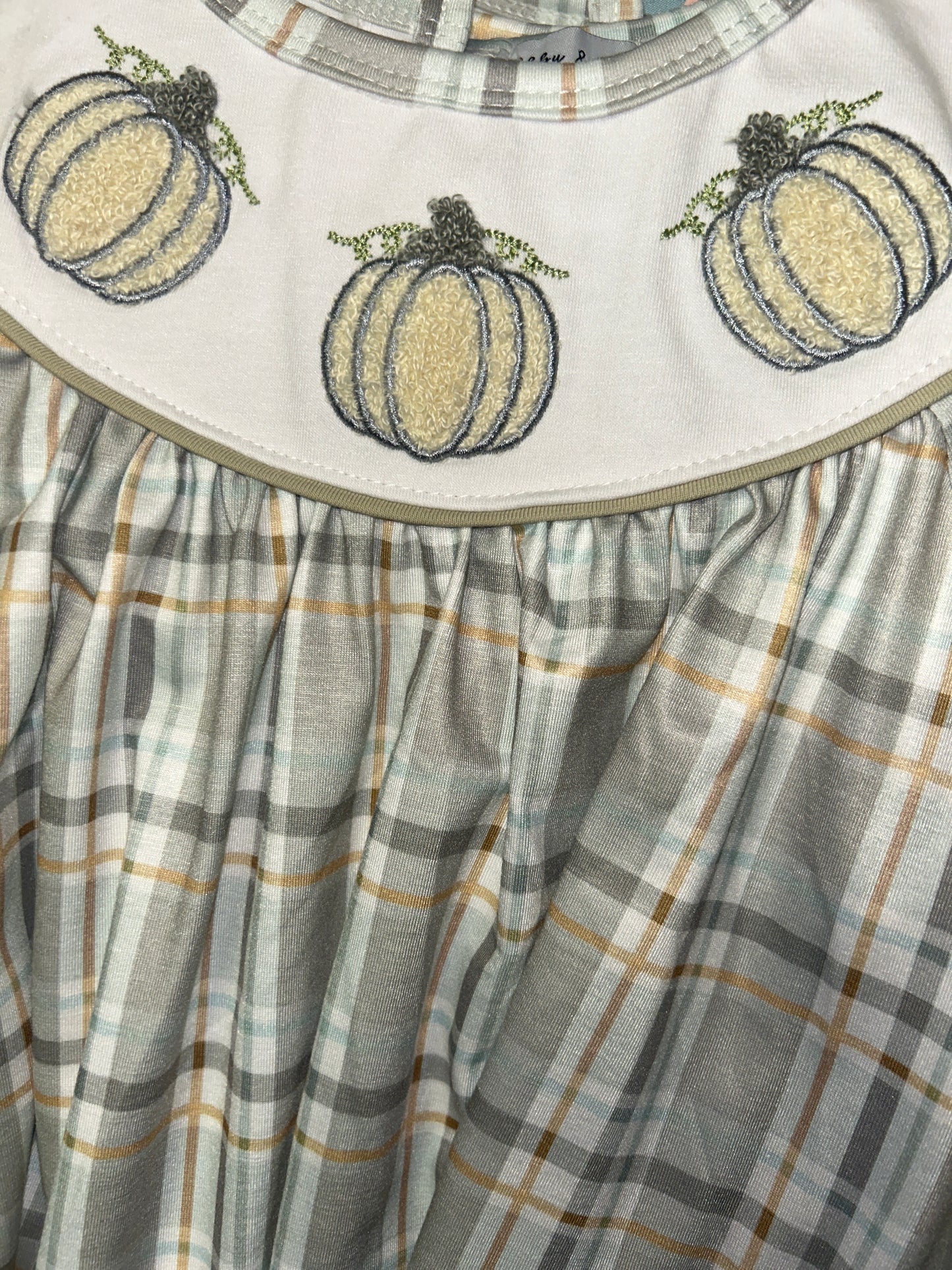 Abby & Evie Girls French Knot Pumpkin Dress