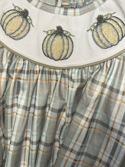 Abby & Evie Girls French Knot Pumpkin Dress