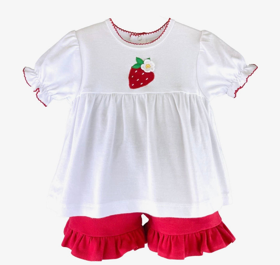 Petit Ami Strawberry Shirt & Short Set