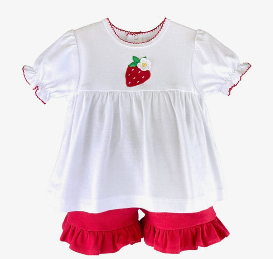 Petit Ami Strawberry Shirt & Short Set