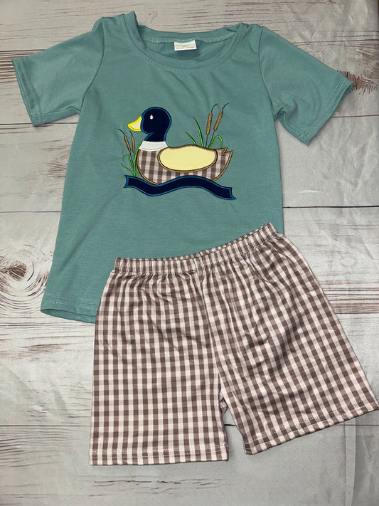 Abby & Evie Floating Duck 2-piece short set